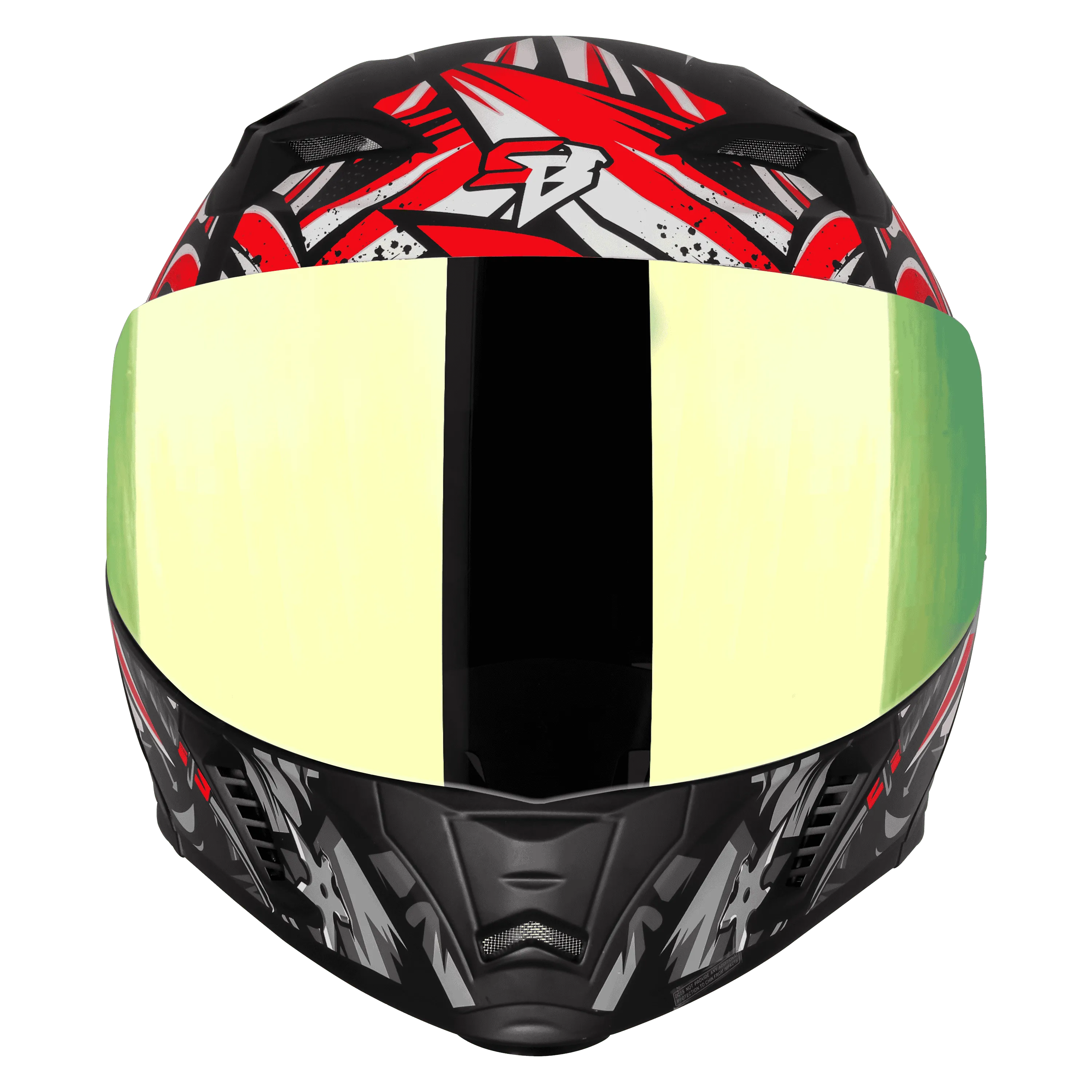 STEELBIRD Sba 20 Dark Warrior Black Red White Full Face Helmet