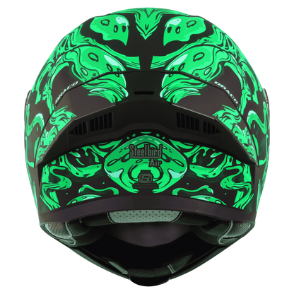 STEELBIRD Sba 20 Draco Black Green Full Face Helmet