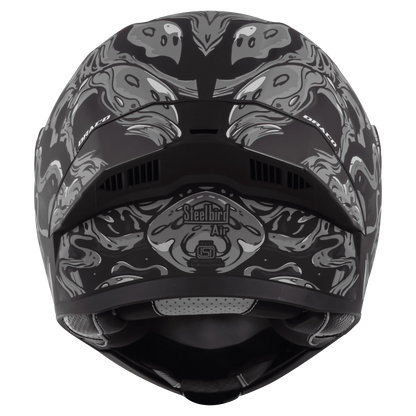 STEELBIRD Sba 20 Draco Black Grey Full Face Helmet