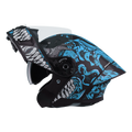 STEELBIRD Sba 20 Draco Black Jazz Blue Flip Up Helmet