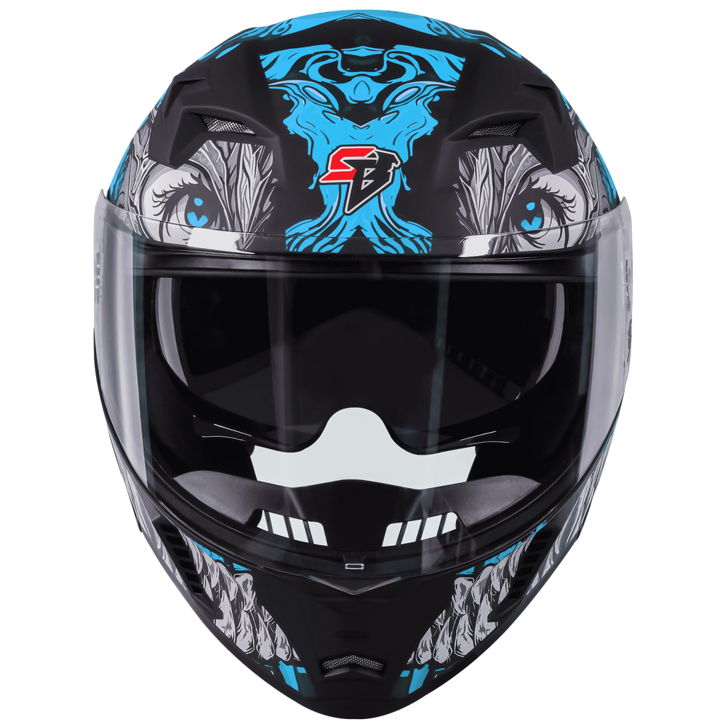 STEELBIRD Sba 20 Draco Black Jazz Blue Flip Up Helmet