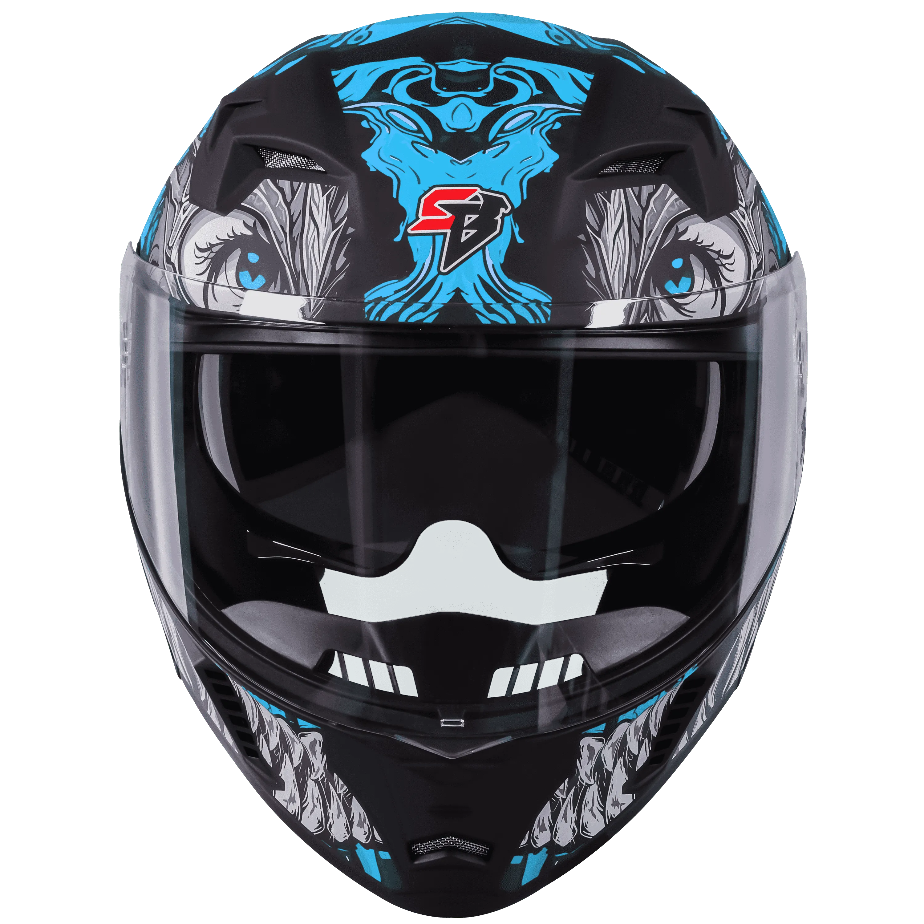 STEELBIRD Sba 20 Draco Black Jazz Blue Flip Up Helmet