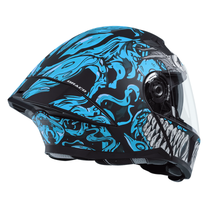 STEELBIRD Sba 20 Draco Black Jazz Blue Flip Up Helmet
