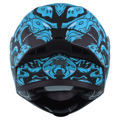 STEELBIRD Sba 20 Draco Black Jazz Blue Flip Up Helmet