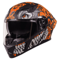 STEELBIRD Sba 20 Draco Black Orange Full Face Helmet