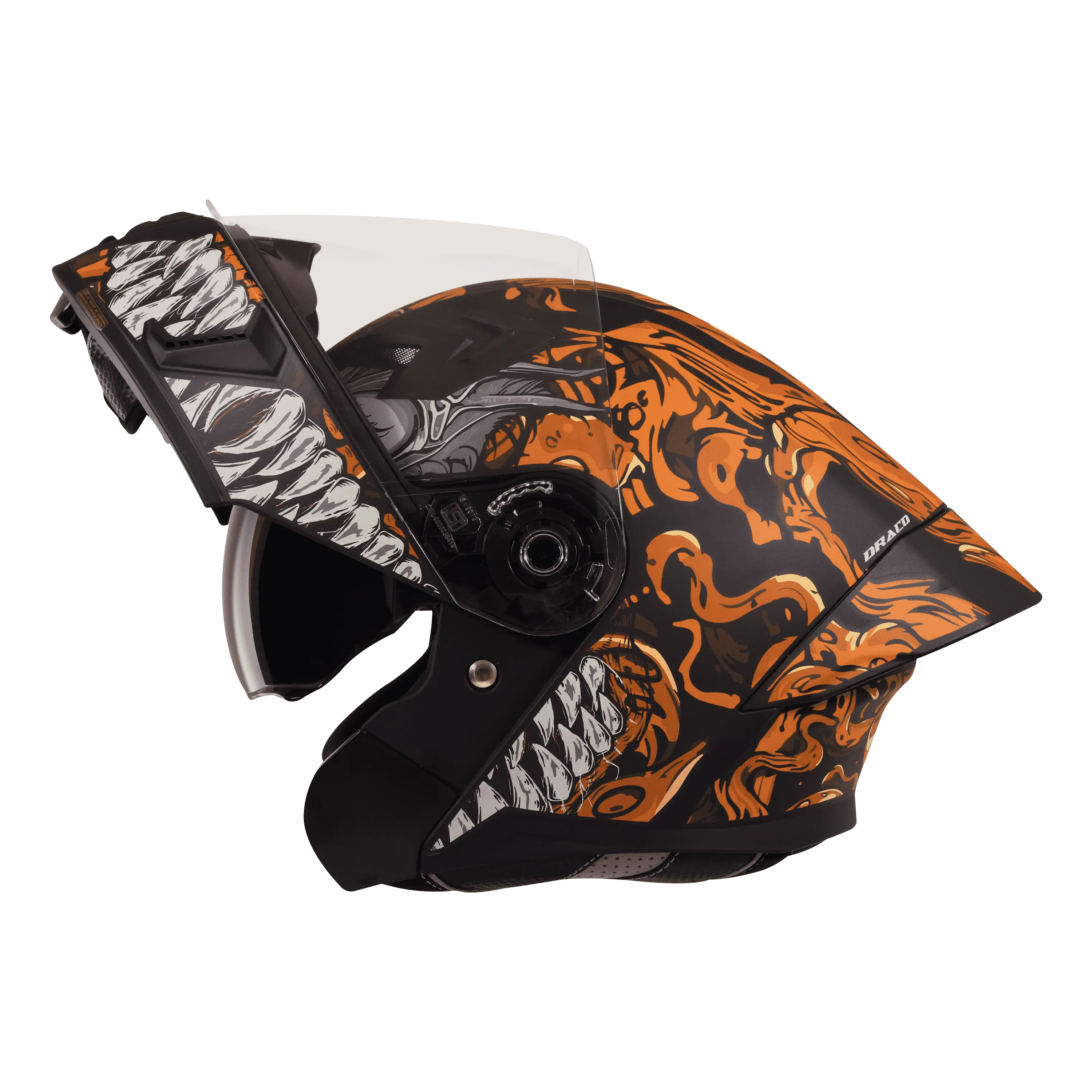 STEELBIRD Sba 20 Draco Black Orange Full Face Helmet