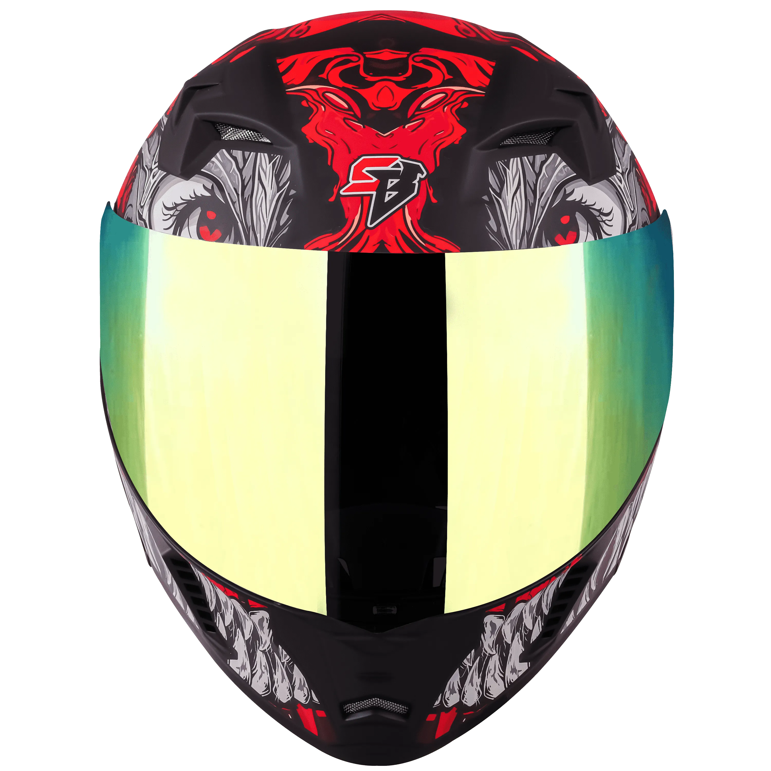 STEELBIRD Sba 20 Draco Black Red Full Face Helmet