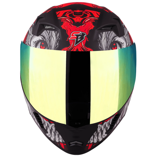 STEELBIRD Sba 20 Draco Black Red Full Face Helmet