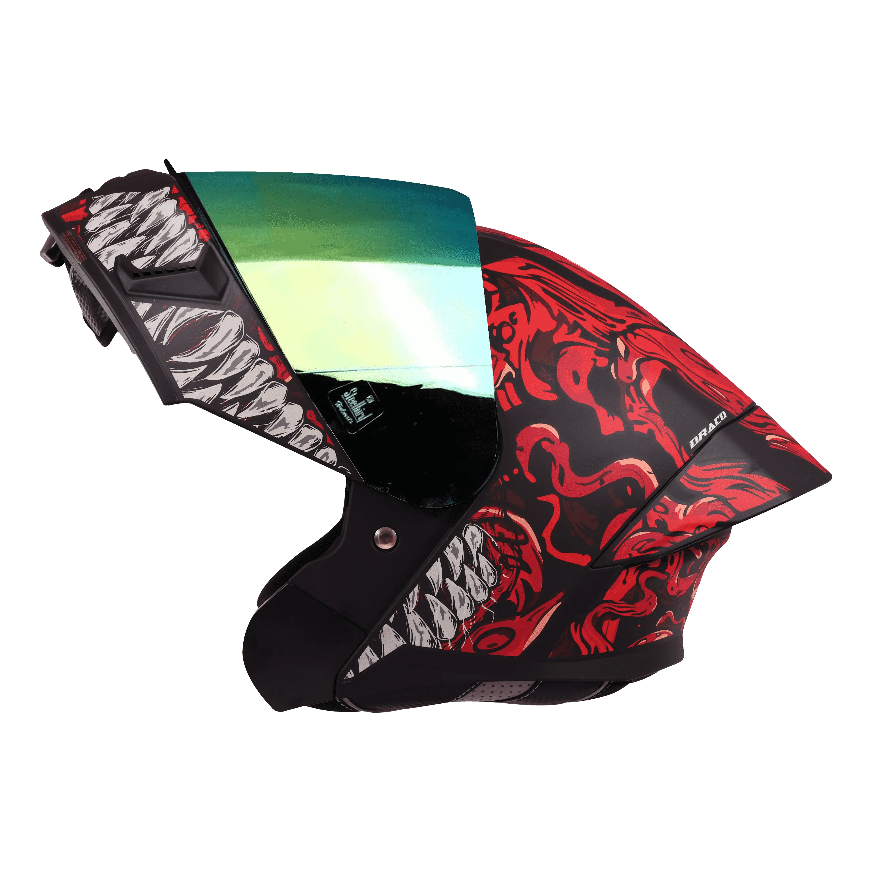 STEELBIRD Sba 20 Draco Black Red Full Face Helmet