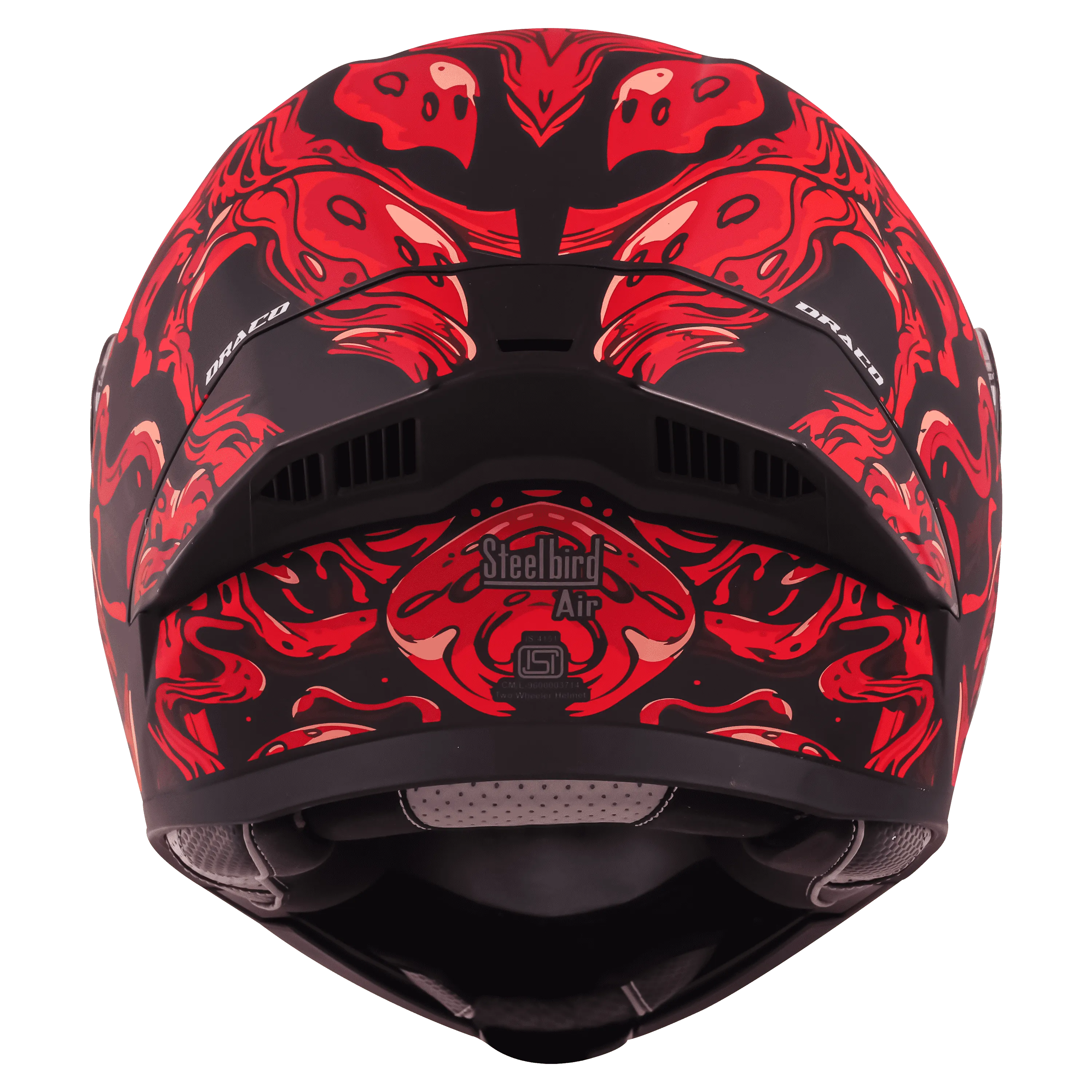 STEELBIRD Sba 20 Draco Black Red Full Face Helmet