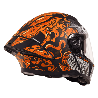STEELBIRD Sba 20 Draco Matt Orange Flip Up Helmet