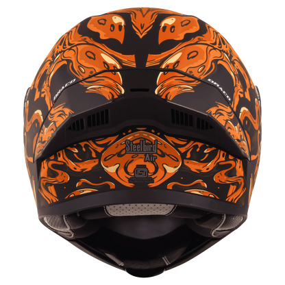 STEELBIRD Sba 20 Draco Matt Orange Flip Up Helmet