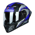 STEELBIRD Sba 20 Racer Black Blue Full Face Helmet