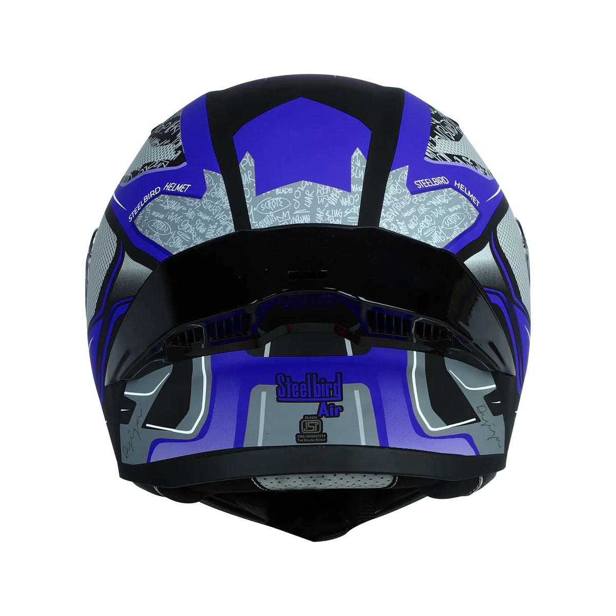 Steelbird Sba 20 Racer Black Blue Flip Up Helmet
