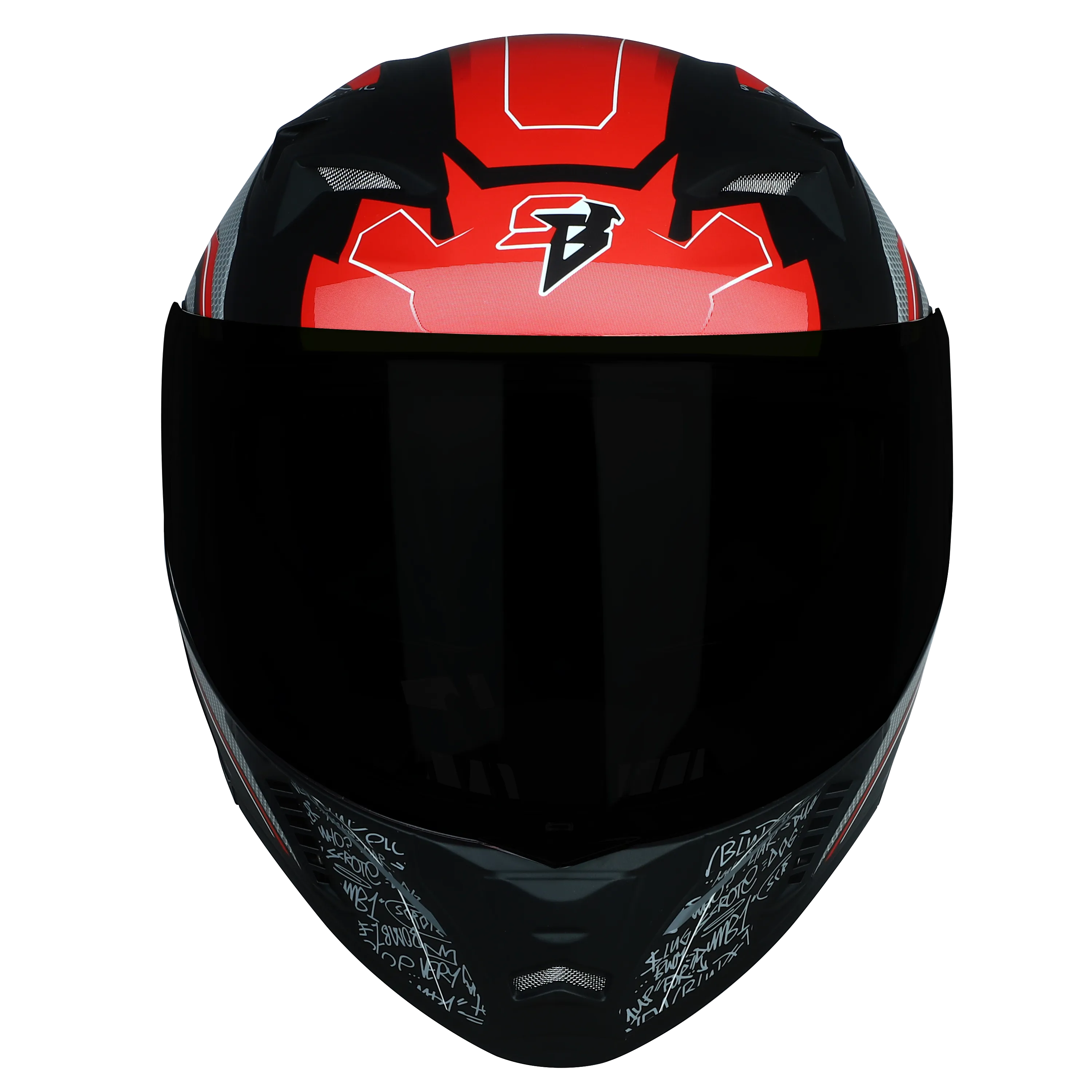 STEELBIRD Sba 20 Racer Glossy Black Red Full Face Helmet