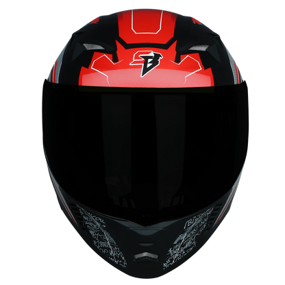 STEELBIRD Sba 20 Racer Glossy Black Red Full Face Helmet
