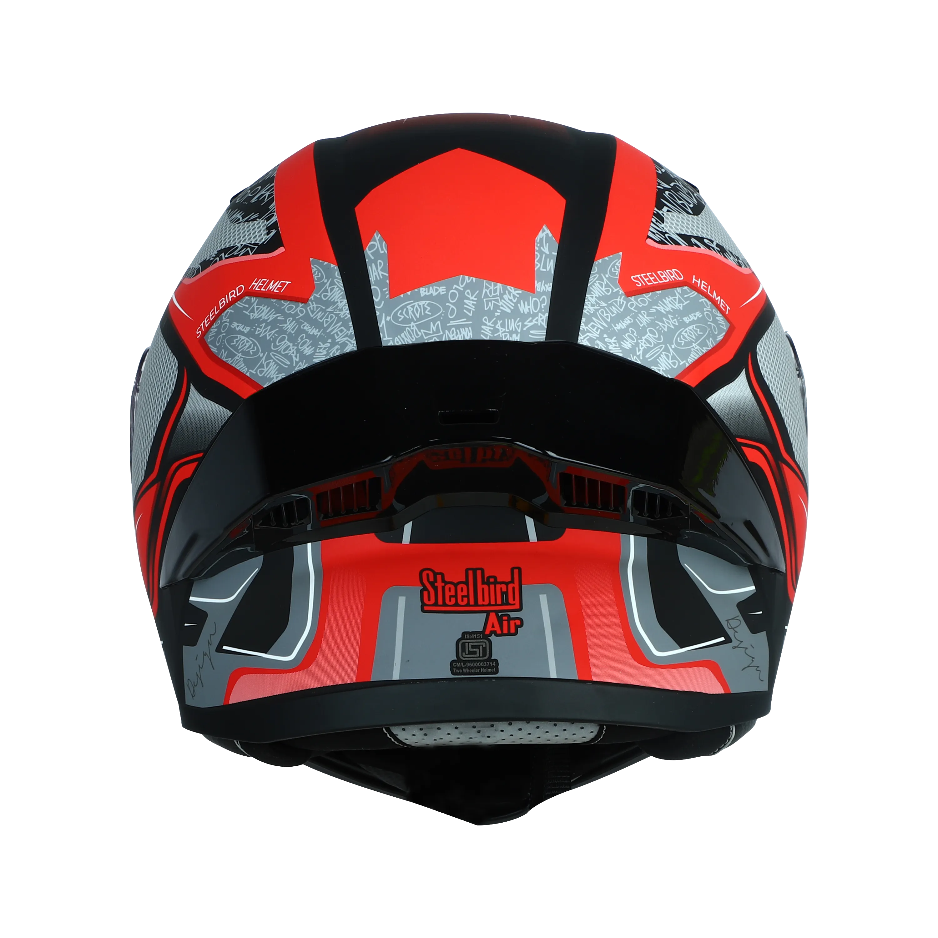 STEELBIRD Sba 20 Racer Glossy Black Red Full Face Helmet