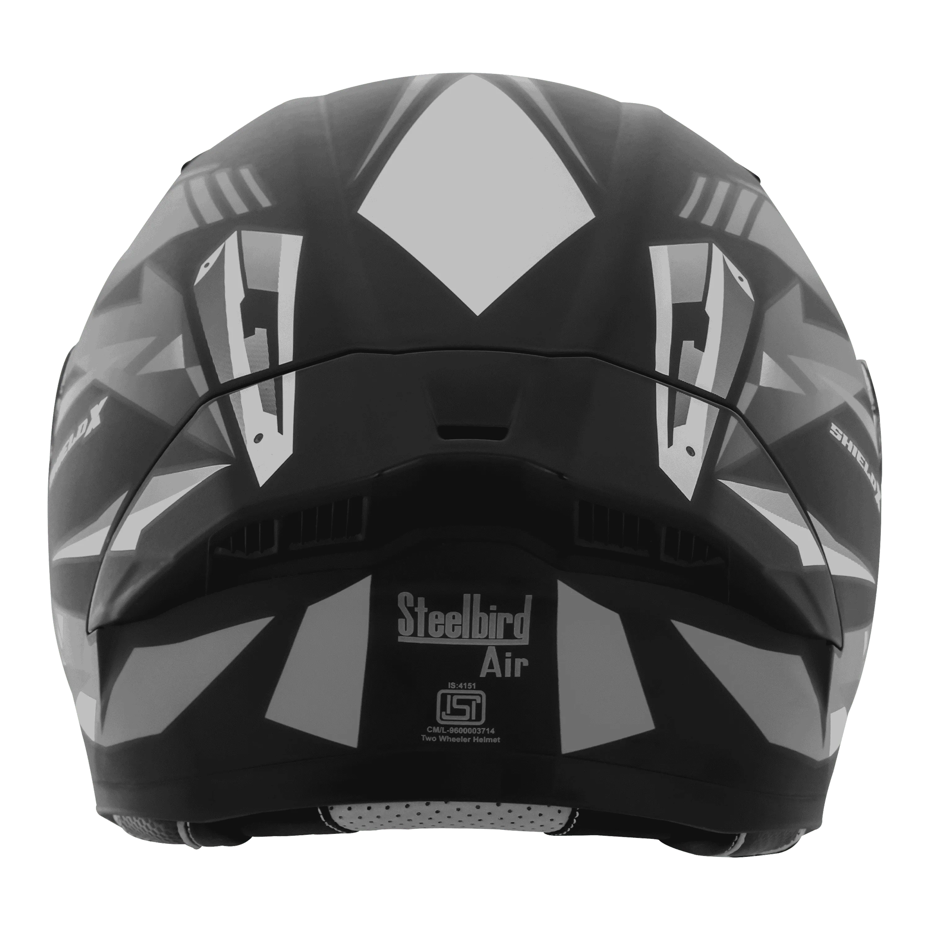 STEELBIRD Sba 20 Shield X Glossy Black Grey Flip Up Helmet