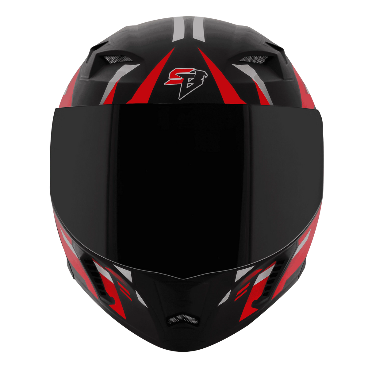 Steelbird Sba 20 Shield X Glossy Black Red Flip Up Helmet