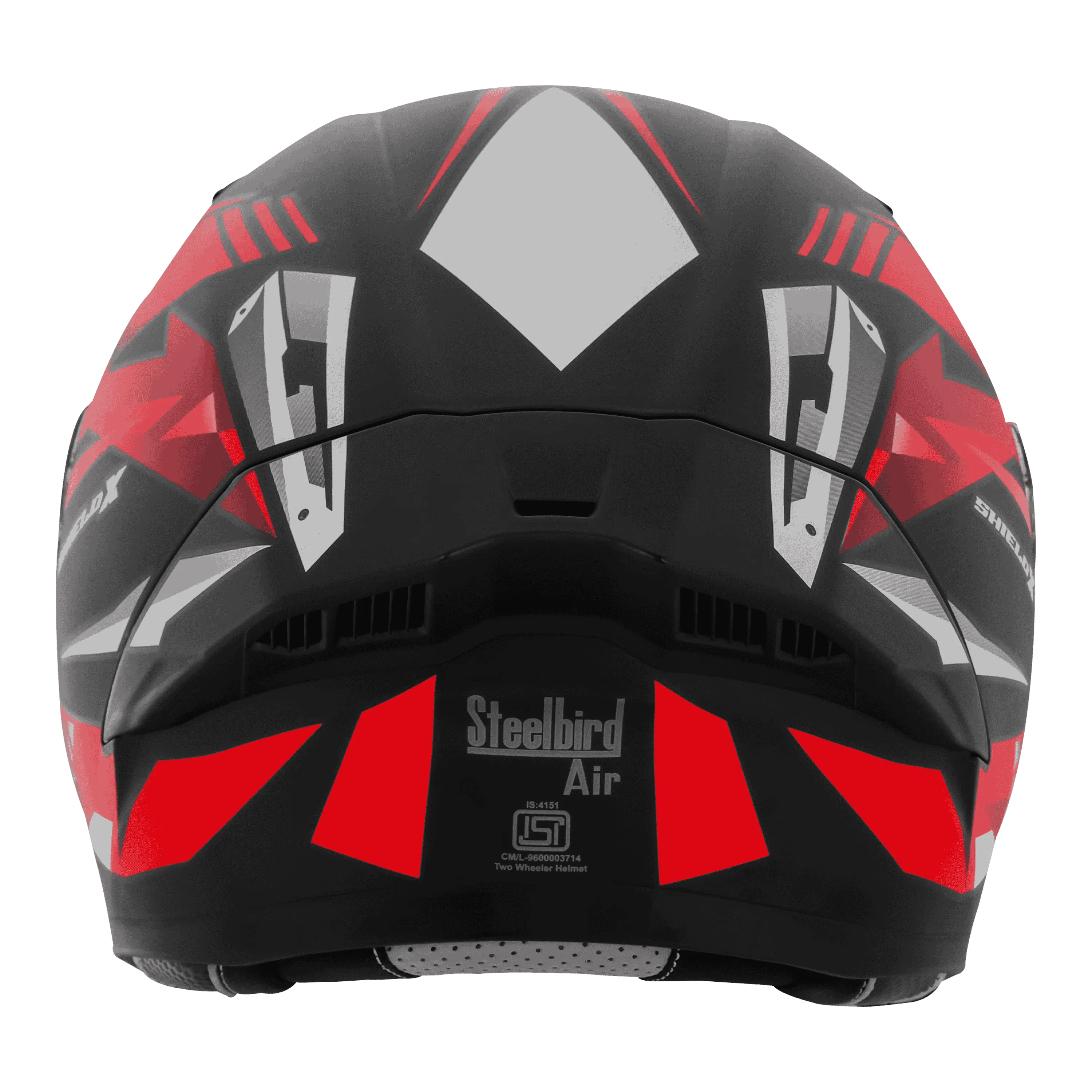 STEELBIRD Sba 20 Shield X Glossy Black Red Flip Up Helmet
