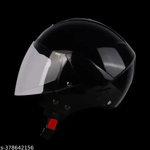 STEELBIRD Sbh 05 Triple Nine Glossy Black Half Face Helmet