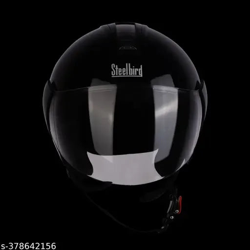STEELBIRD Sbh 05 Triple Nine Glossy Black Half Face Helmet