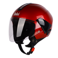 STEELBIRD Sbh 05 Triple Nine Glossy Cherry Red Half Face Helmet