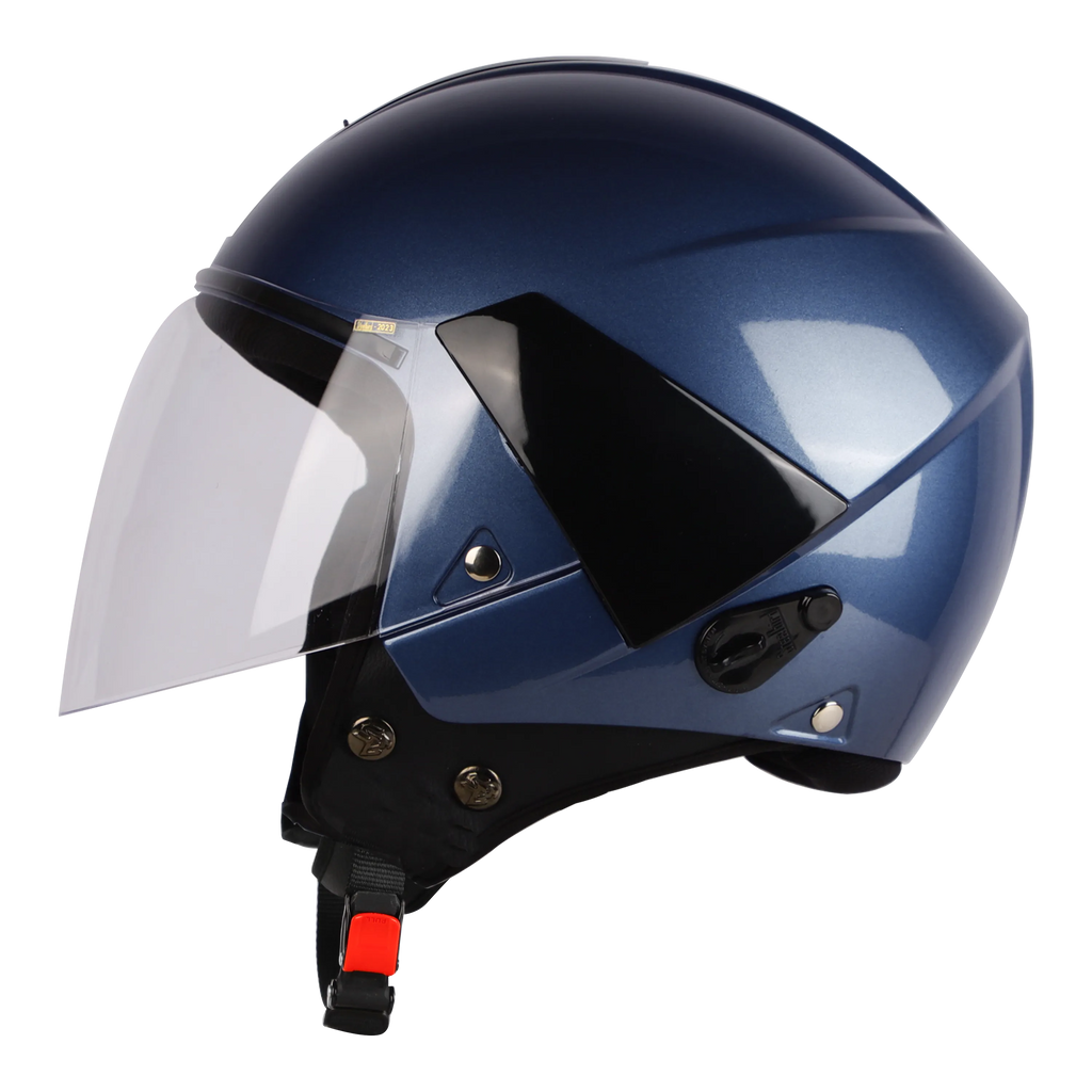 STEELBIRD Sbh 05 Triple Nine Glossy Honda Blue Half Face Helmet
