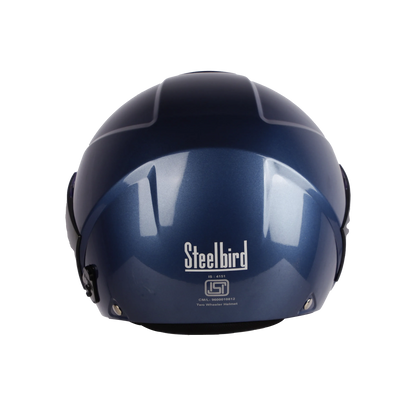 STEELBIRD Sbh 05 Triple Nine Glossy Honda Blue Half Face Helmet