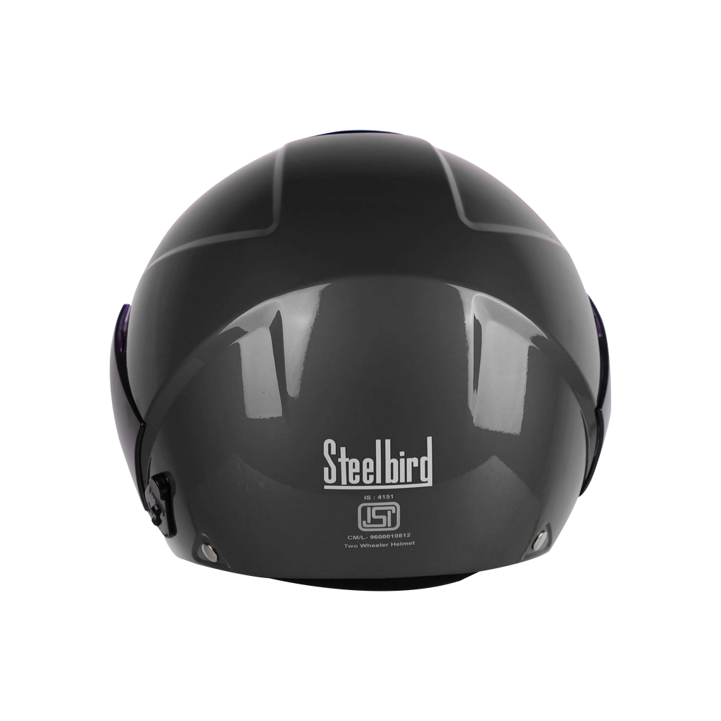 STEELBIRD Sbh 05 Triple Nine Glossy Honda Grey Half Face Helmet