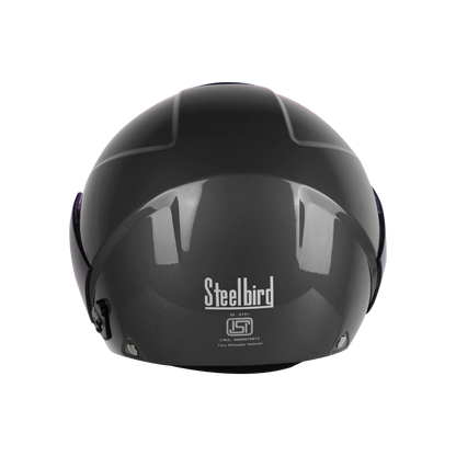 STEELBIRD Sbh 05 Triple Nine Glossy Honda Grey Half Face Helmet