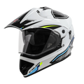 STEELBIRD Sbh 13 Iss Racer White Neon Off Road Helmet