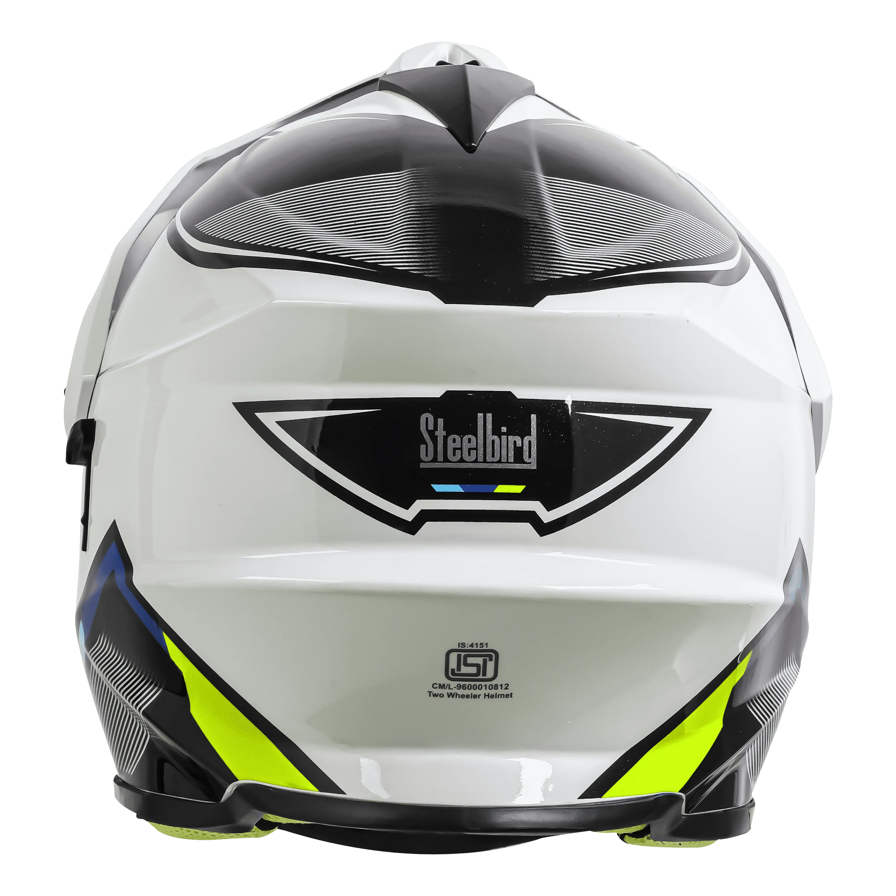 STEELBIRD Sbh 13 Iss Racer White Neon Off Road Helmet