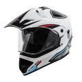 Steelbird Sbh 13 Racer White Red Off Road Helmet