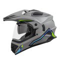STEELBIRD Sbh 13 Racer Grey Green Full Face Helmet