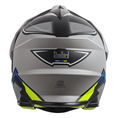 STEELBIRD Sbh 13 Racer Grey Neon Full Face Helmet
