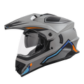STEELBIRD Sbh 13 Racer Grey Orange Full Face Helmet