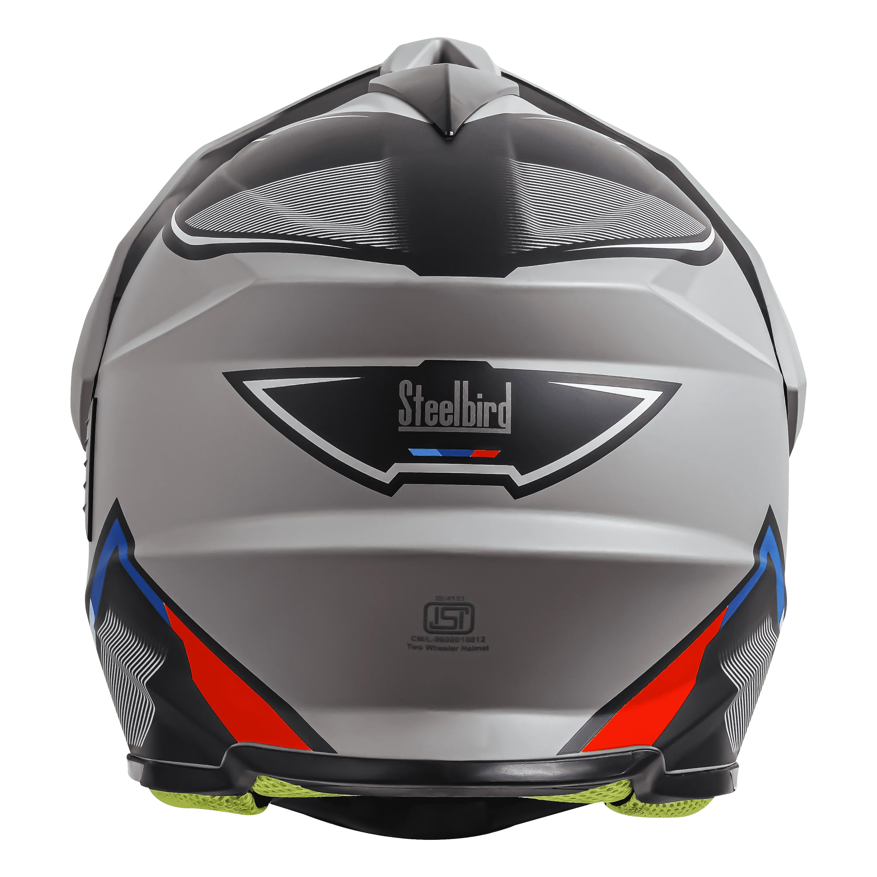 STEELBIRD Sbh 13 Racer Grey Red Off Road Helmet