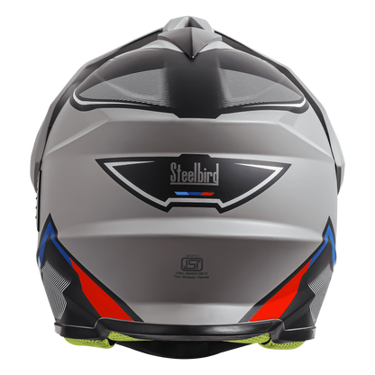 STEELBIRD Sbh 13 Racer Grey Red Off Road Helmet