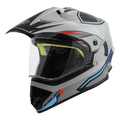 STEELBIRD Sbh 13 Racer Titanium Grey Red Off Road Helmet
