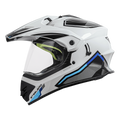 STEELBIRD Sbh 13 Racer White Grey Off Road Helmet