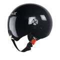 STEELBIRD Sbh 16 Rex Glossy Black Half Face Helmet