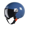 STEELBIRD Sbh 16 Rex Glossy Blue Half Face Helmet