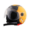 STEELBIRD Sbh 16 Skip Toad Yellow Blk Half Face Helmet