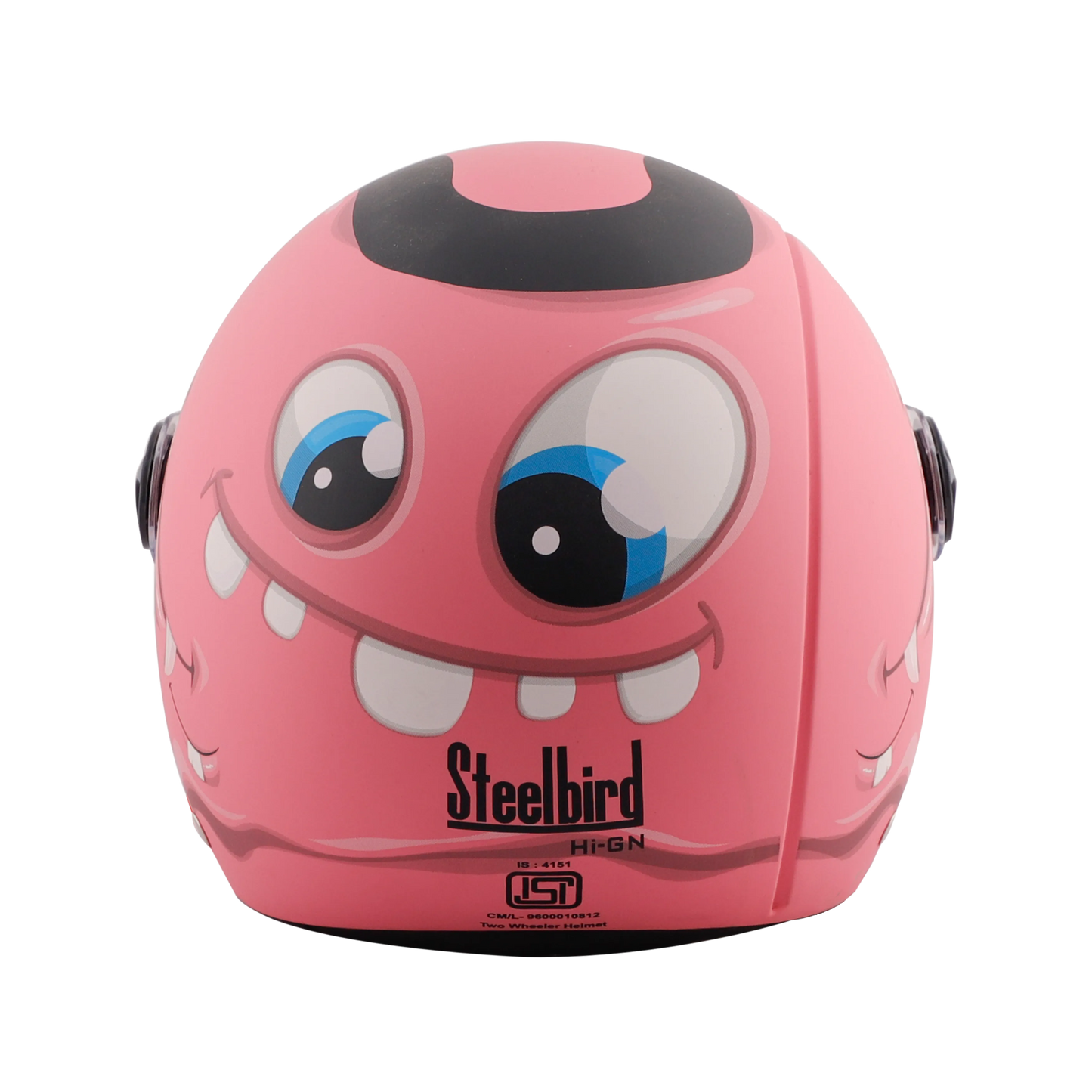 STEELBIRD Sbh 16 Toad Pink Black Md Half Face Helmet