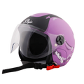 STEELBIRD Sbh 16 Toad Violet Black Half Face Helmet