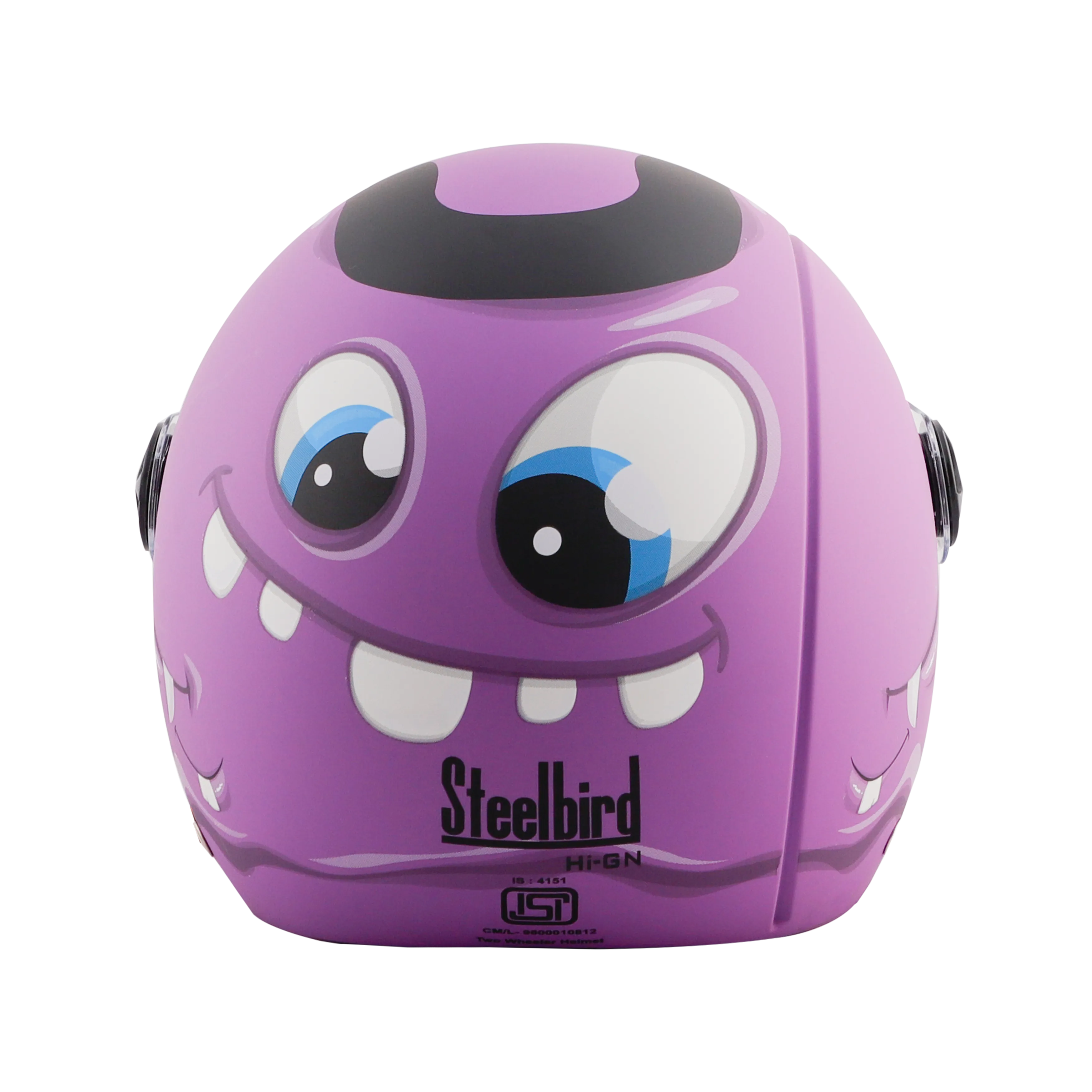 STEELBIRD Sbh 16 Toad Violet Black Half Face Helmet