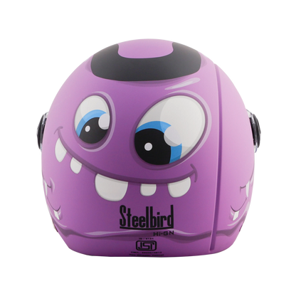 STEELBIRD Sbh 16 Toad Violet Black Half Face Helmet