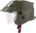 STEELBIRD Sbh 23 Ava Dashing B Greenp Cap 580Mm C Half Face Helmet