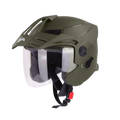 STEELBIRD Sbh 23 Ava Dashing B Green Pcap 600Mm C V Half Face Helmet